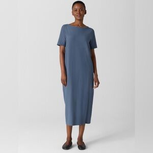 Eileen Fisher Slate Blue Midi Dress